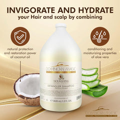 Dominican Magic démêlant Coco Après-Shampoing Aloe Vera, soin nourrissant.