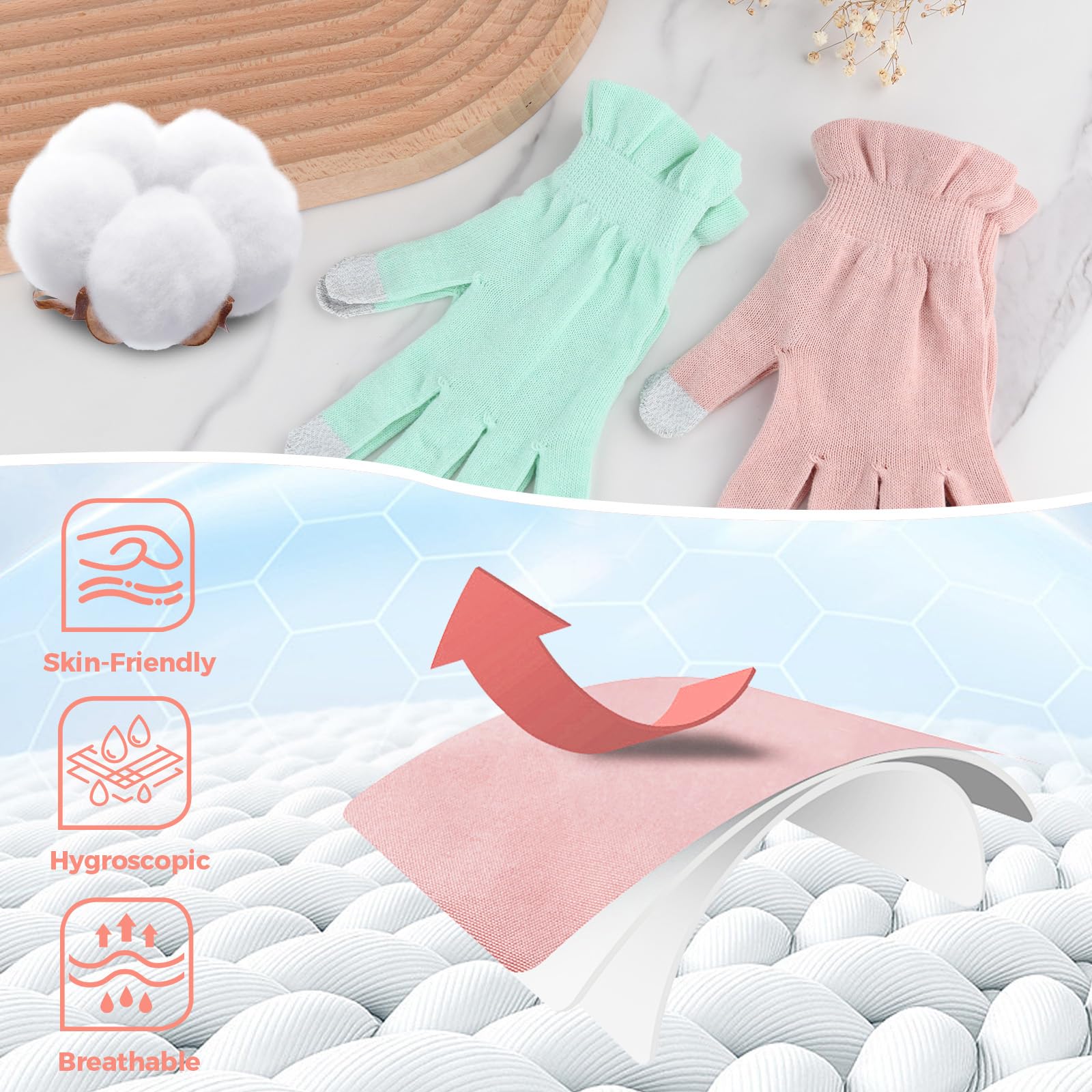 Gants hydratants Donfri – format XS adapté aux enfants
