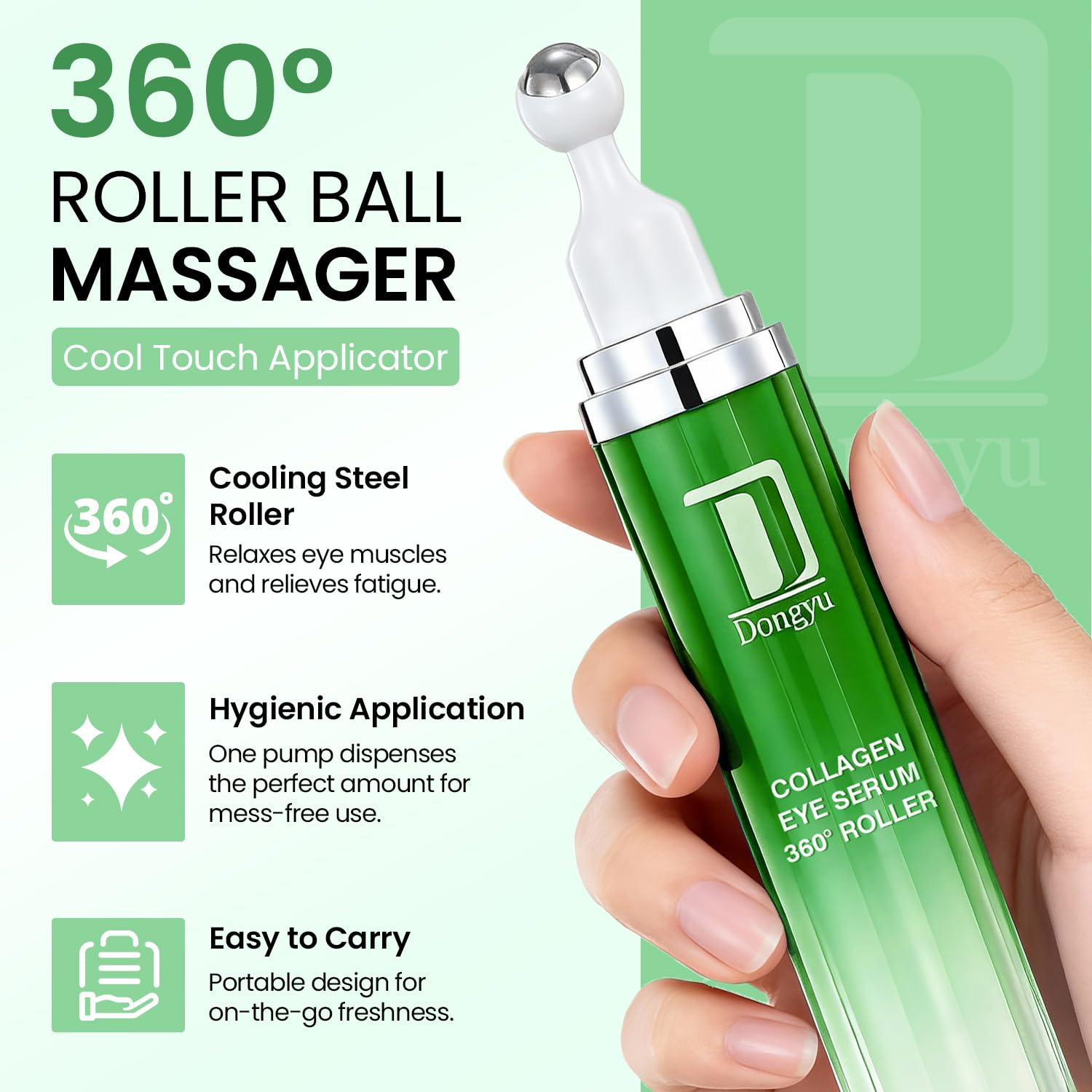 Dongyu Crème Yeux à base de Caféine et Thé Vert, formulation anti-âge en douceur.