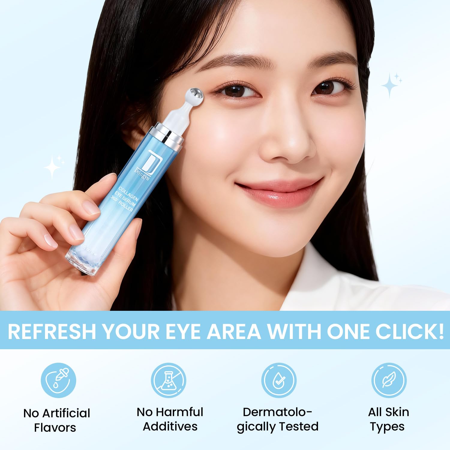 Utilisation quotidienne Dongyu: matin et soir pour une routine efficace autour des yeux.