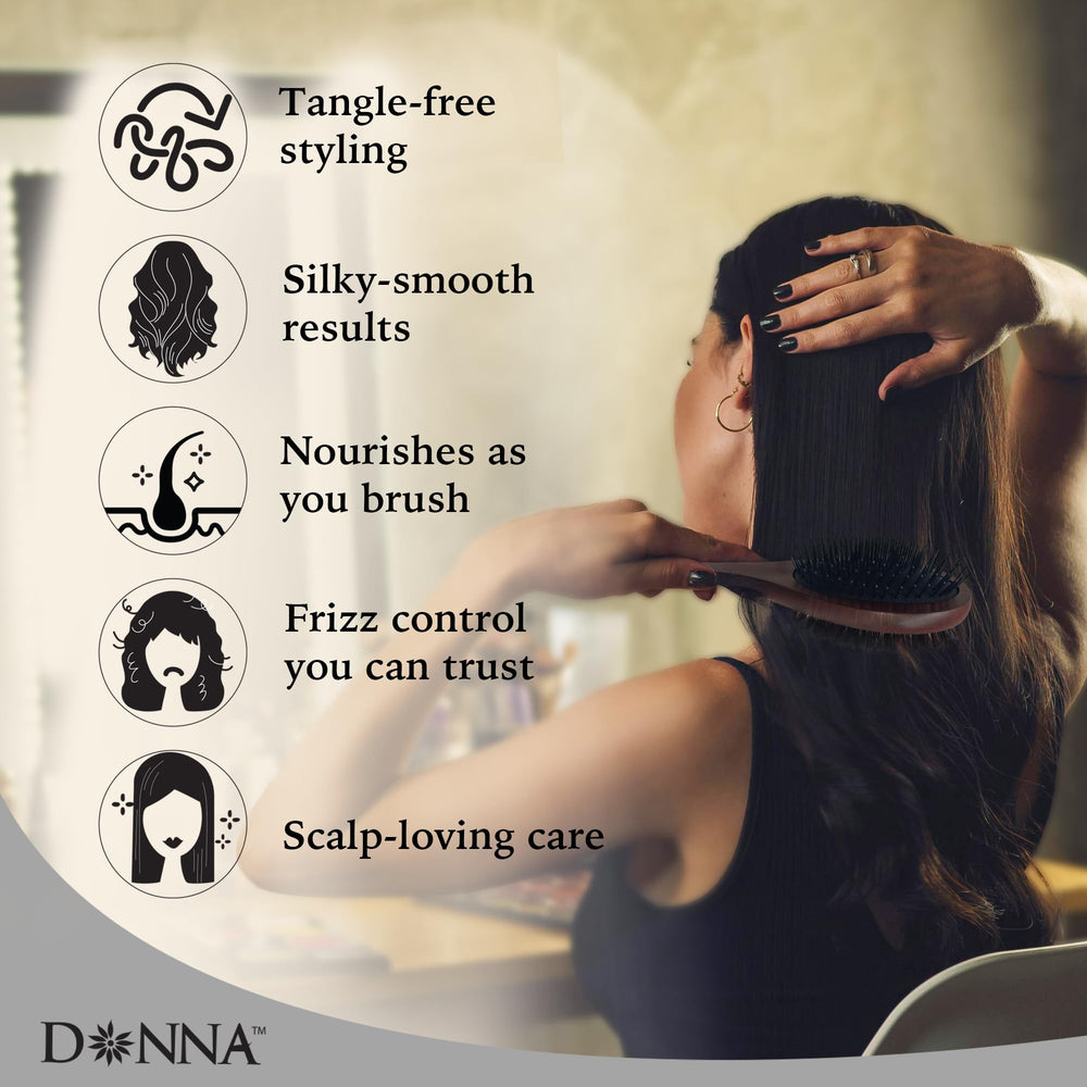 Donna Double Face fonctionne sur cheveux humides pour gagner du temps.