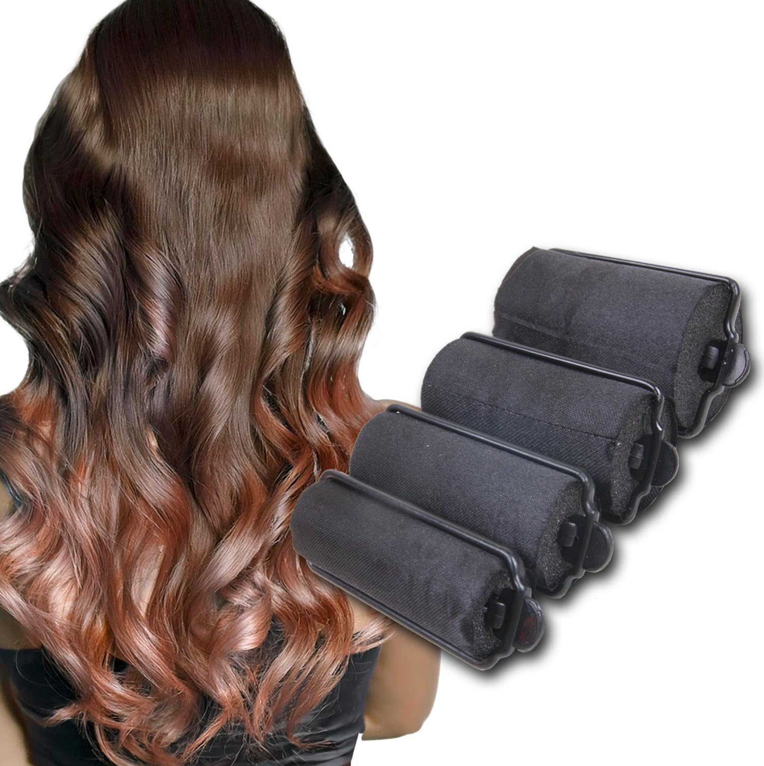 DONNA rouleaux satin usage dormir, pratique pour dormer et obtenir des boucles.