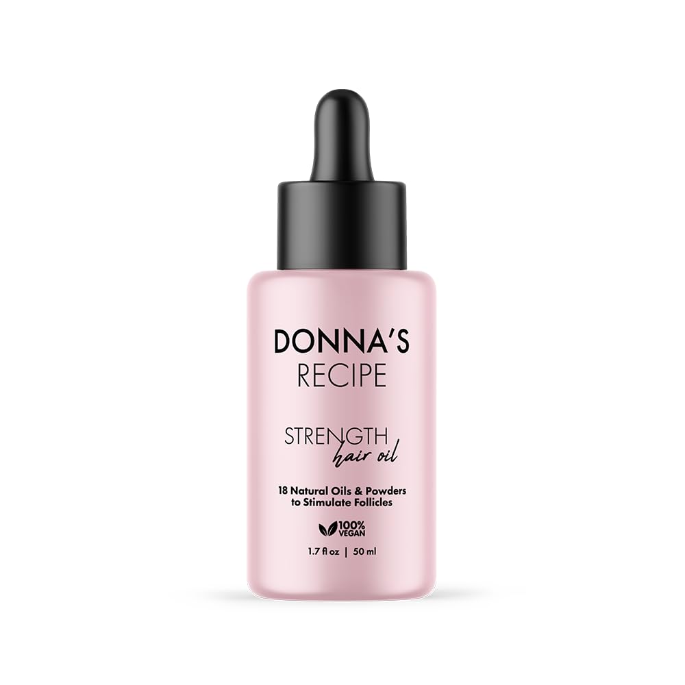 Donna's Recipe par Tabitha Brown – huile-capillaire-renforcement-bouteille, hydratation durable pour les cheveux.