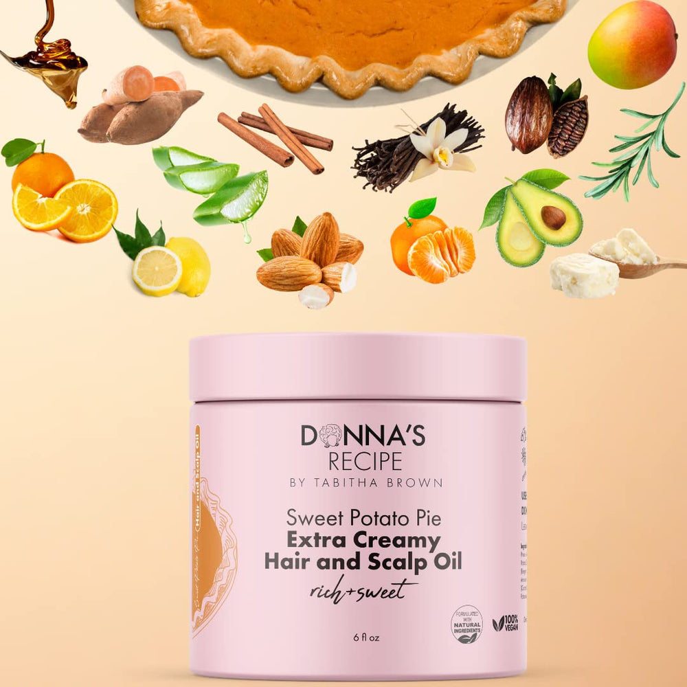 Donna's Recipe Tabitha Brown — sève d'erable et beurres nourrissants pour cheveux plus doux.