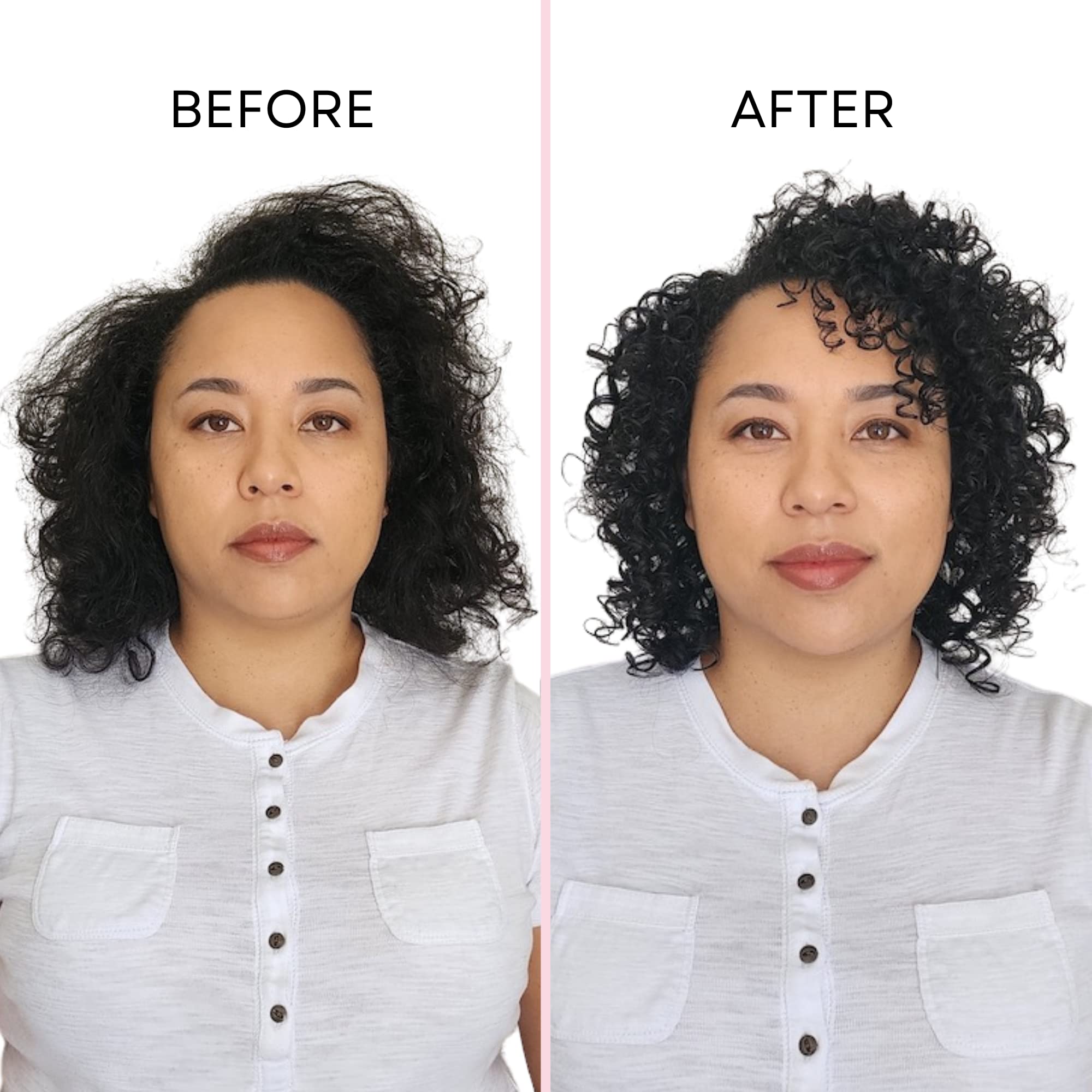 Curls defined with Donna's Recipe by Tabitha Brown leave-in cream and natural shine.