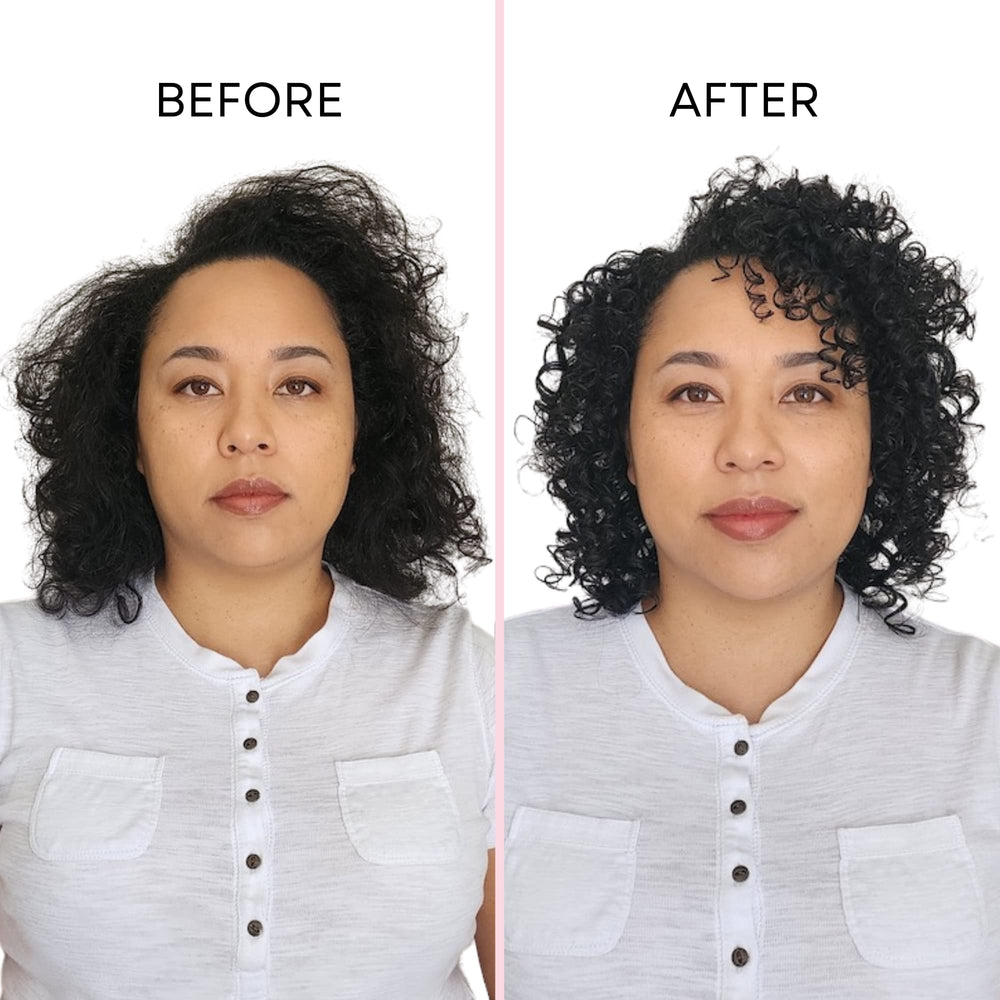 Curls defined with Donna's Recipe by Tabitha Brown leave-in cream and natural shine.