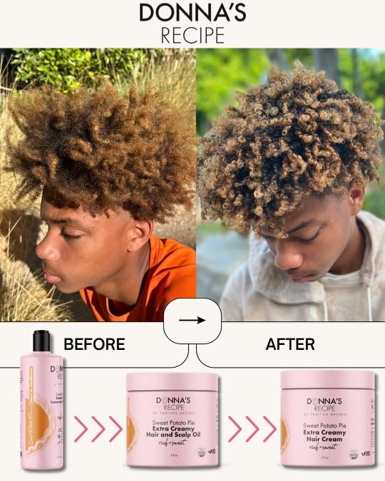 Hair refreshed between washes with Donna's Recipe by Tabitha Brown leave-in.