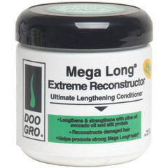 Doo Gro Mega Long Extreme Reconstructor, flacon, revitalise les cheveux en profondeur et réduit la casse.