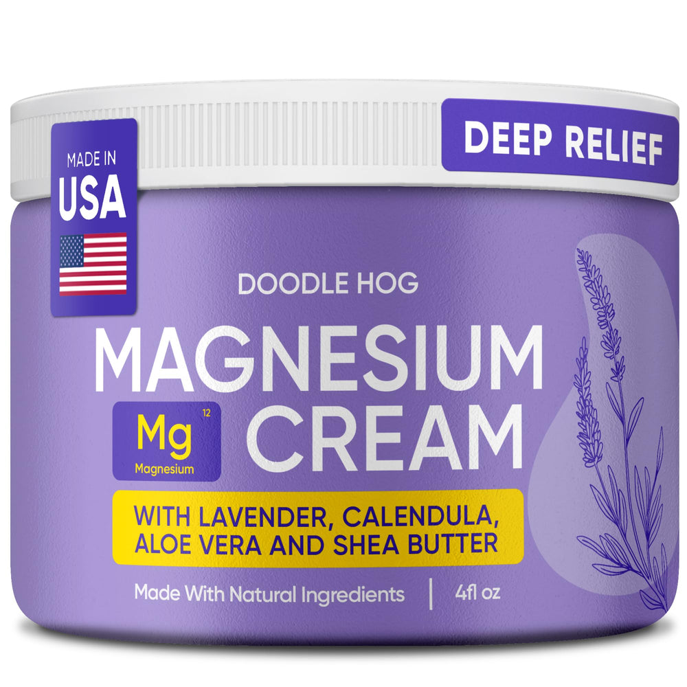 DOODLE HOG Crème Magnésium lavande: application apaisante avant le coucher.