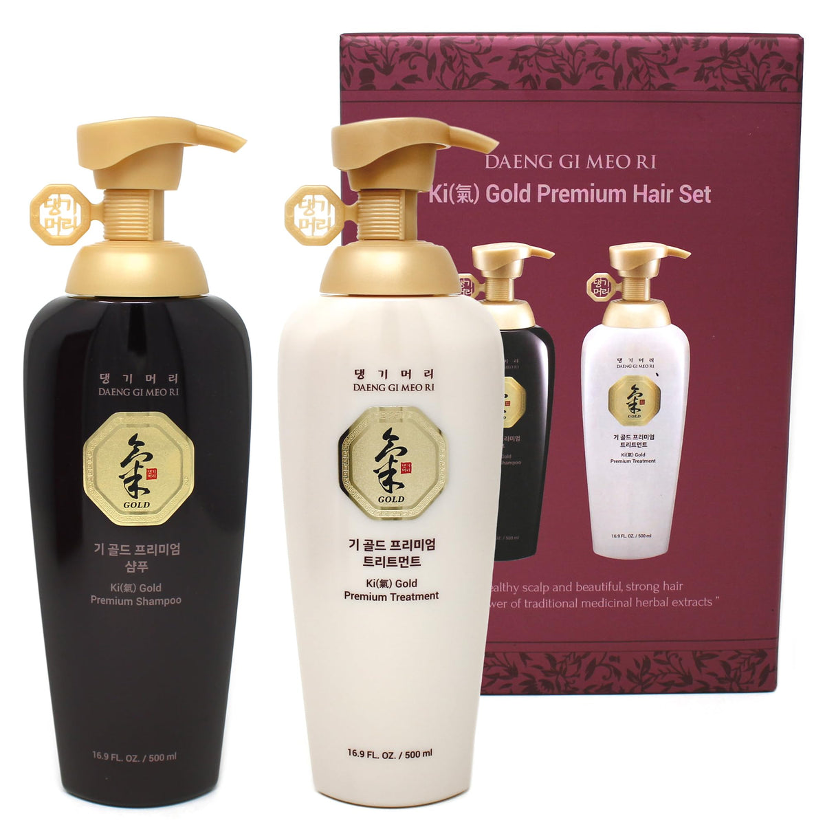 DoRi Cosmetics Daeng Gi Meo Ri Ki Gold Premium Shampoo bouteille – revitalisant cuir chevelu.
