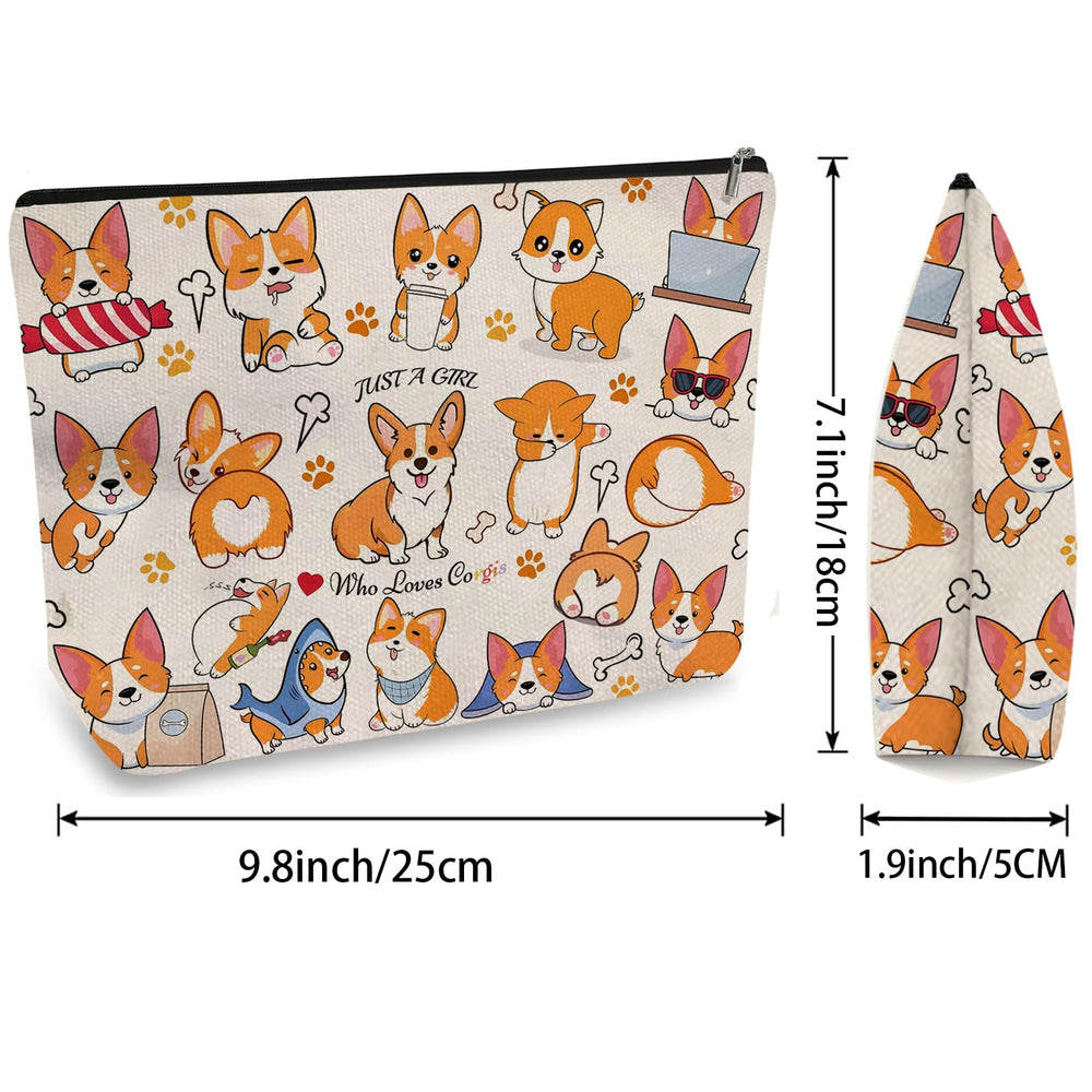 DOOX pochette corgi, motif dos et face, cadeau amusant