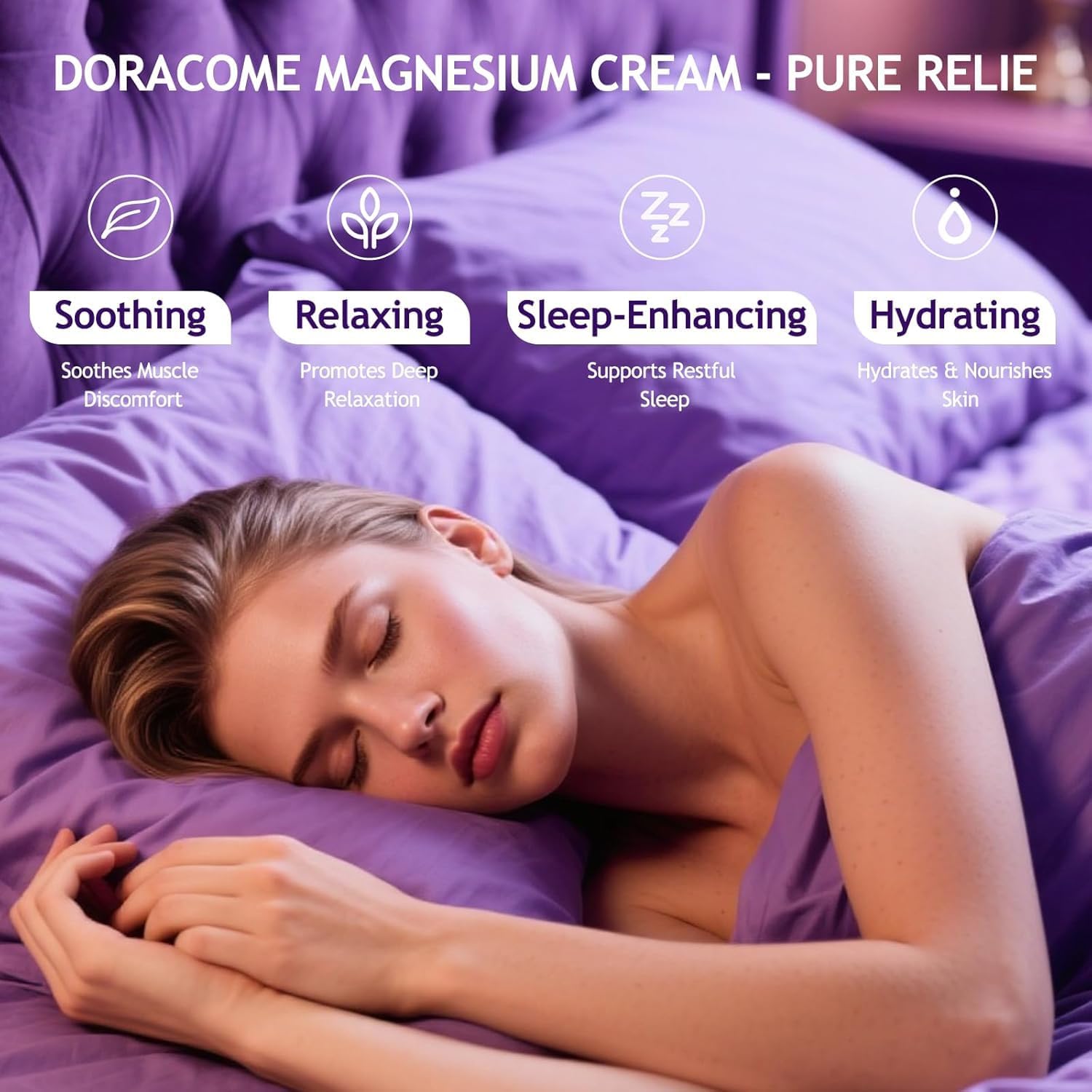 Doracome Lotion magnésium, application sur jambes et pieds après lctivité.
