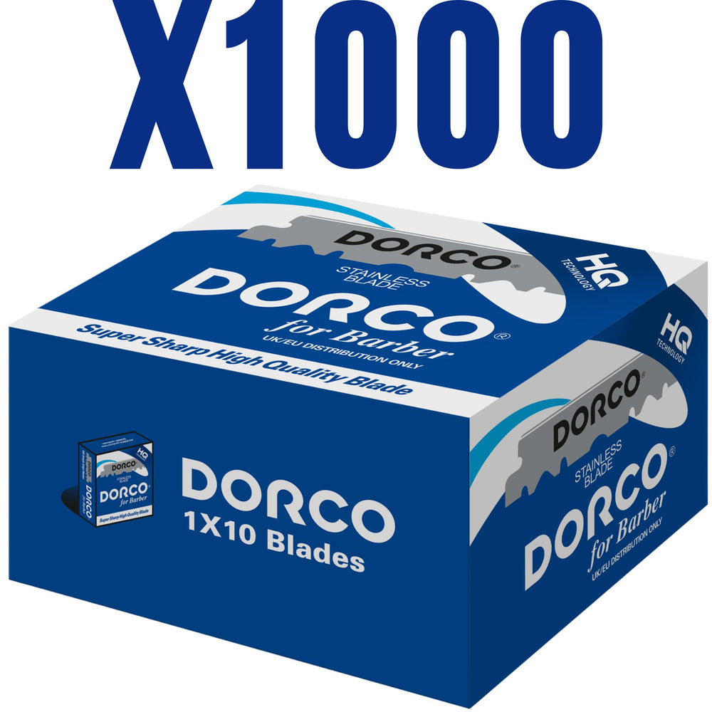 Ensemble de boîtes Dorco contenant 1000 lames pour longue utilisation.