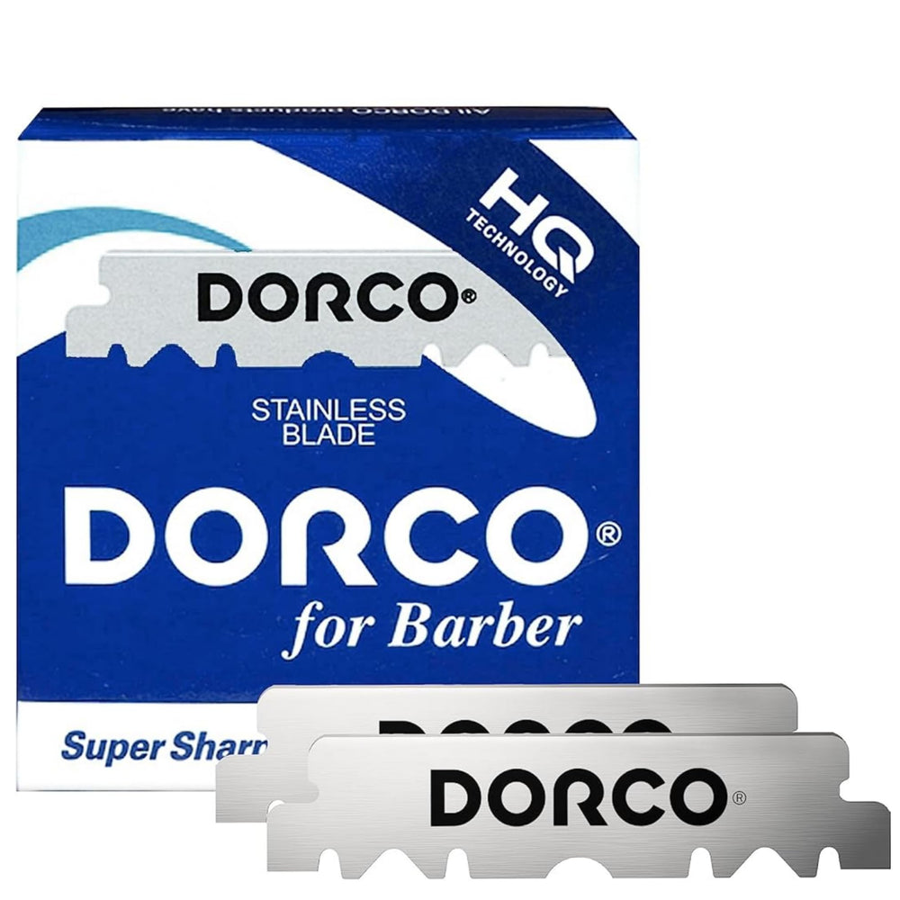 Emballage Dorco coloré, présentation premium des boîtes de lames.