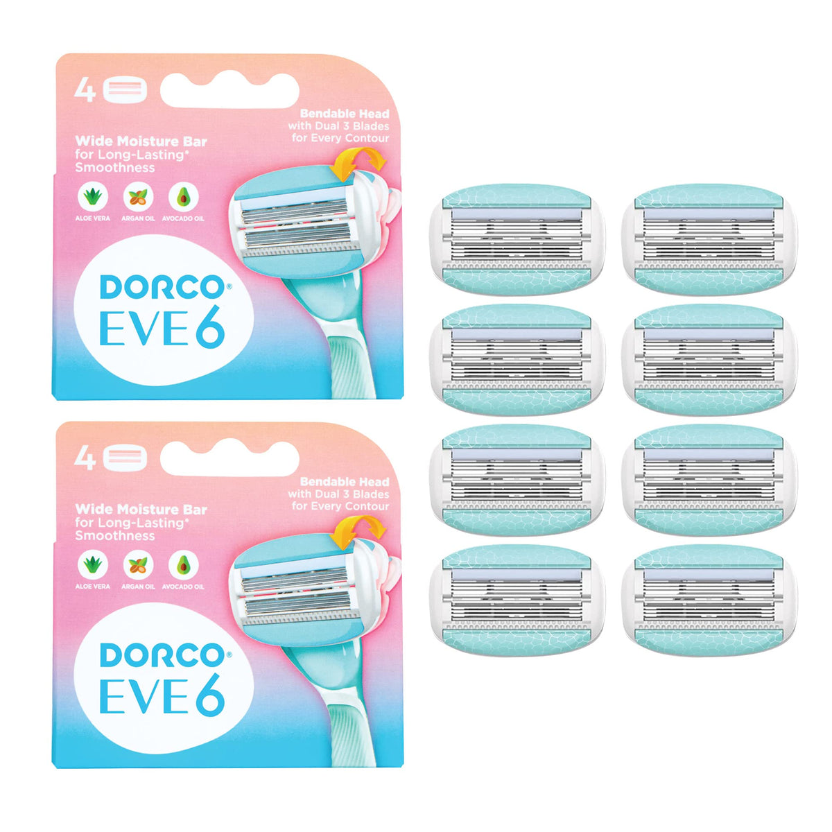 DORCO eve, tete-rasoir-incurvee-au-milieu, rasage precis sur zones difficiles.