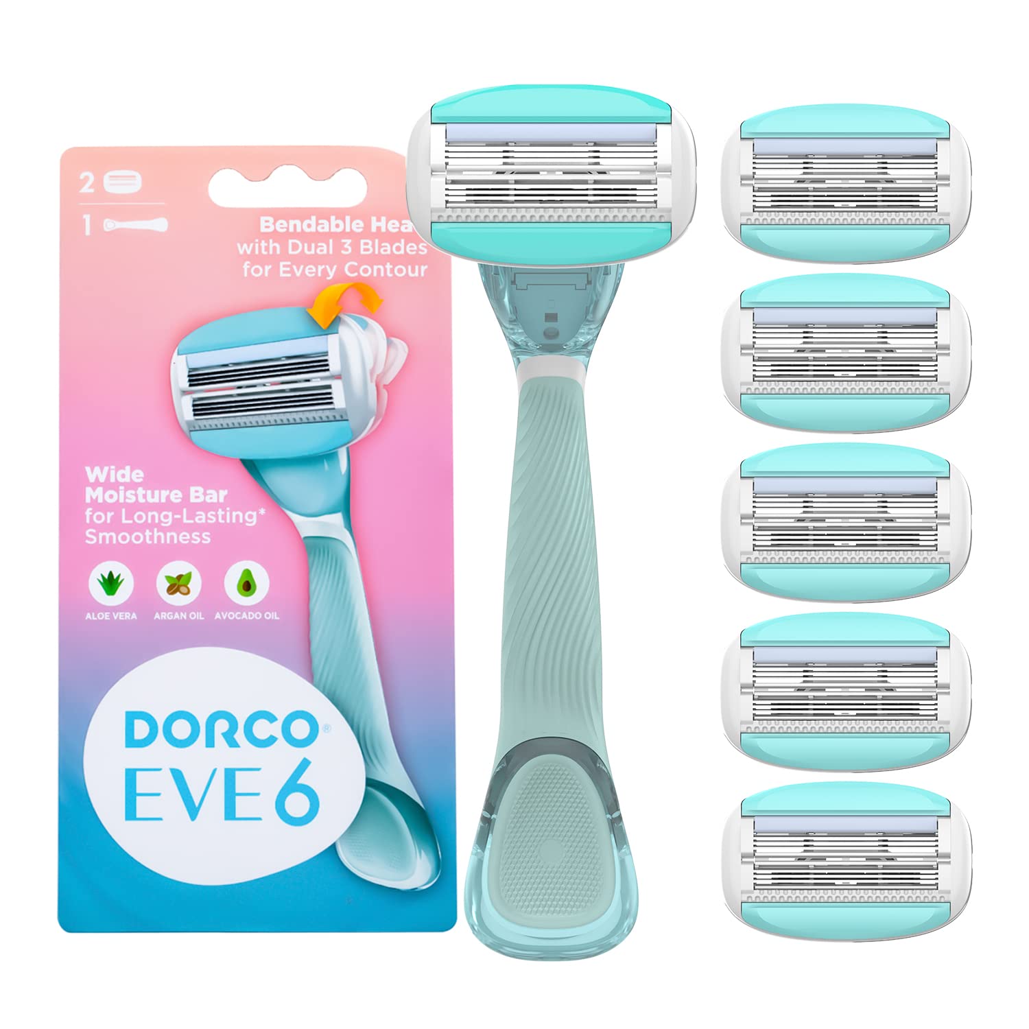 Dorco EVE6 rasoir avec manche ergonomique pour une prise en main confortable