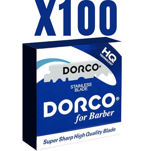 Gros plan sur une lame Dorco, tranchant net et précision.