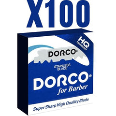 Gros plan sur une lame Dorco, tranchant net et précision.