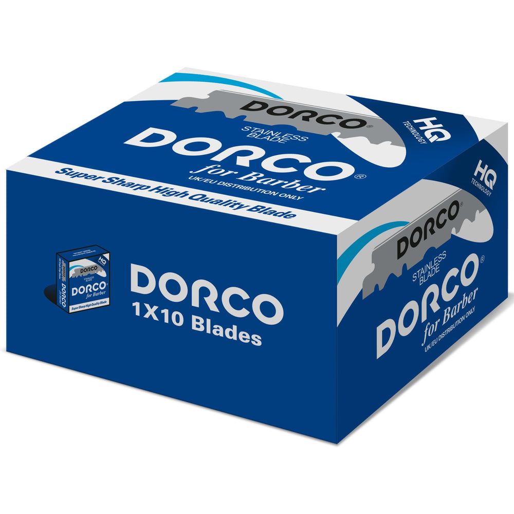 Lame Dorco en position prête au rasage, précision et contrôle.