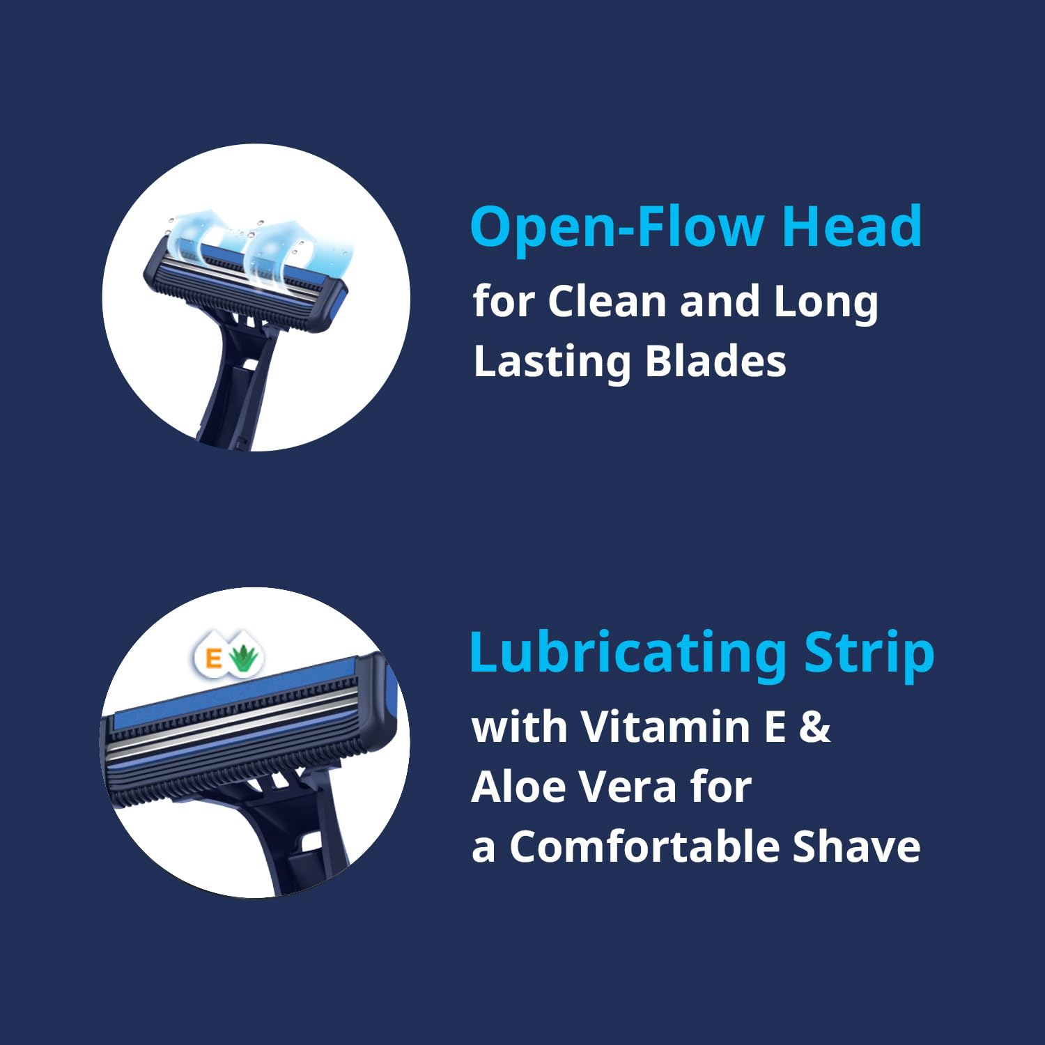 Dorco Pace 2 rasoir jetable avec tête pivotante pour suivre les contours