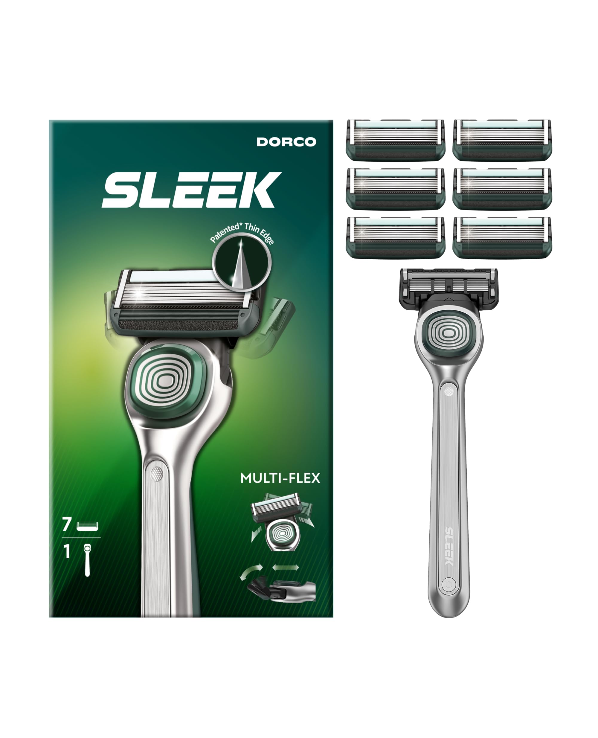 DORCO SLEEK 6 rasoir avec manche mat pour un rasage précis.