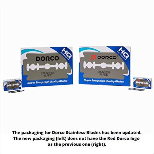 Lames en acier inoxydable Dorco ST300 résistantes à la corrosion.