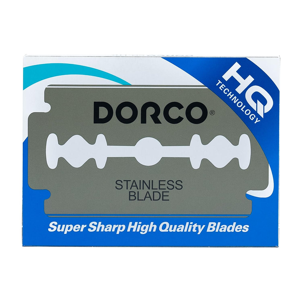 Dorco ST300: lames inox premium dans emballage pour un rasage en douceur.