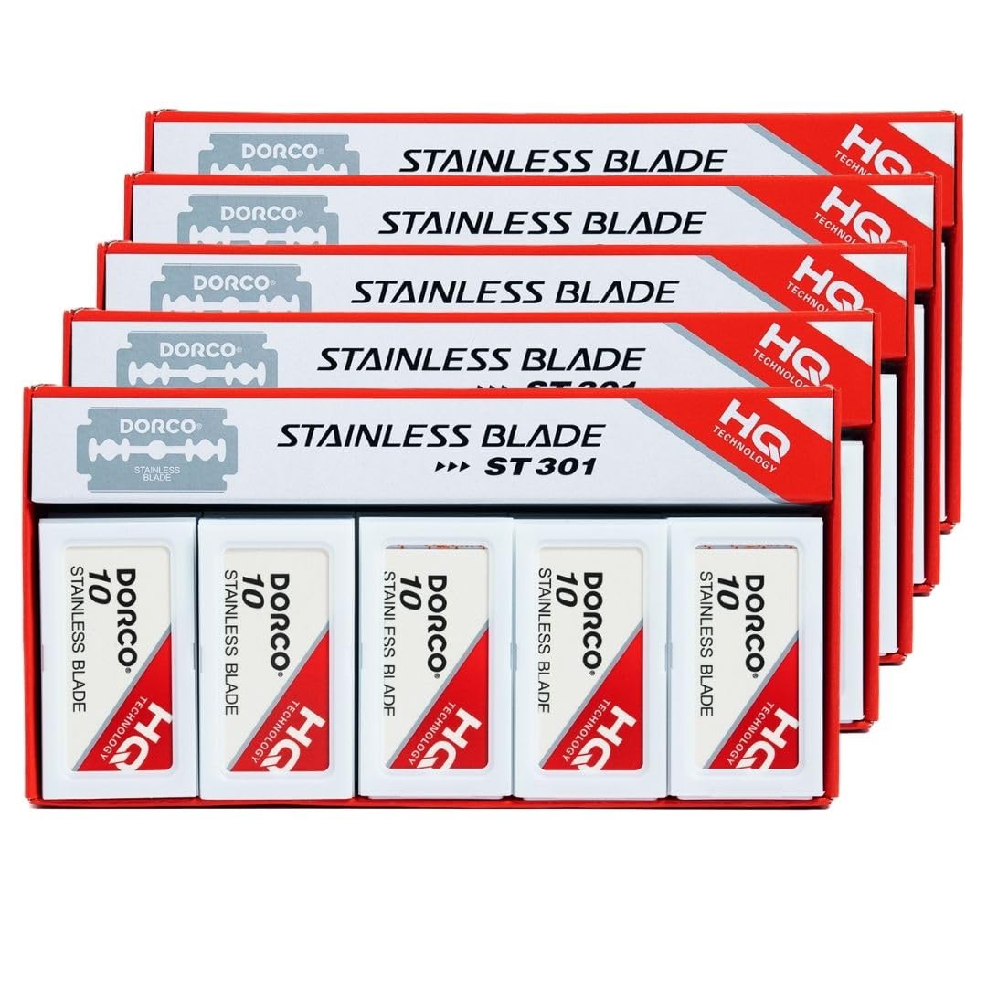 Dorco ST301 Platine Extra – boîte emballage, cadeau élégant pour un rasage précis