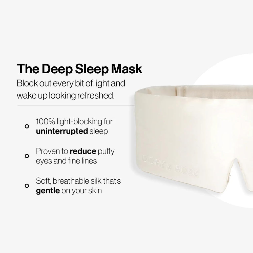 Dore & Rose masque-sommeil-soie-23-momme bloque-lumiere : obscurité totale