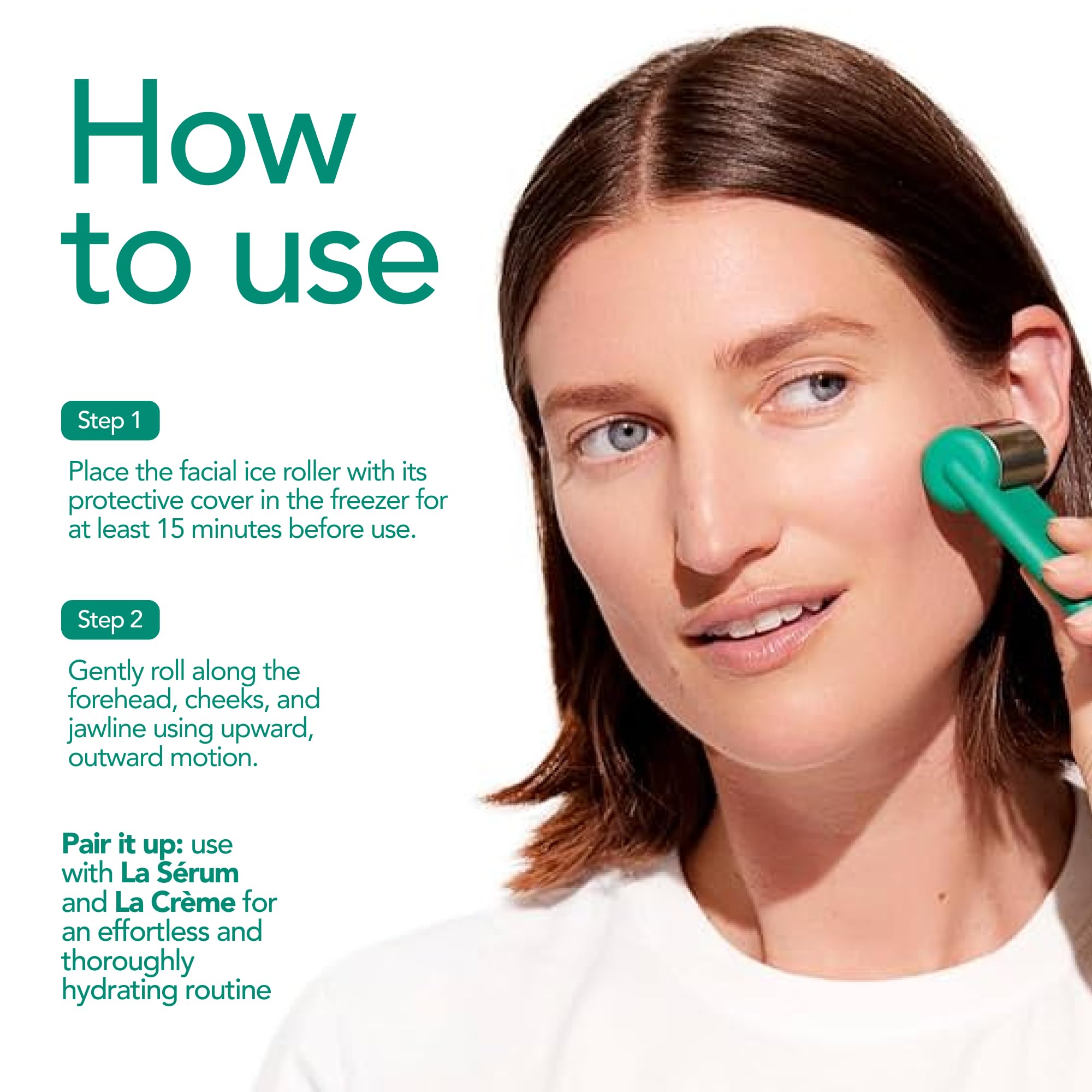 Doré Glaçon Ice Roller tonification du cou et éclat du contour