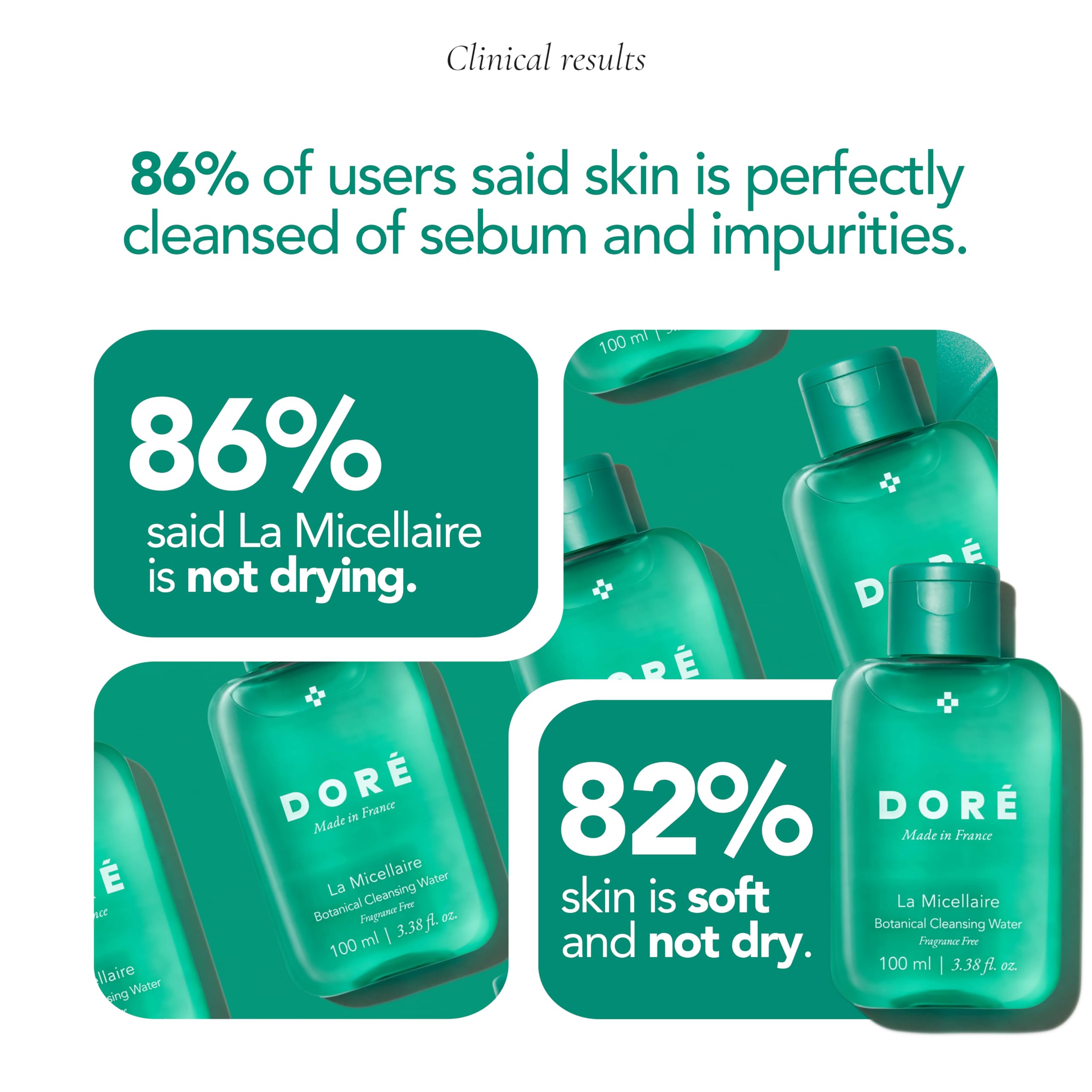 Doré La Micellaire sans parfum adaptée aux peaux sensibles.