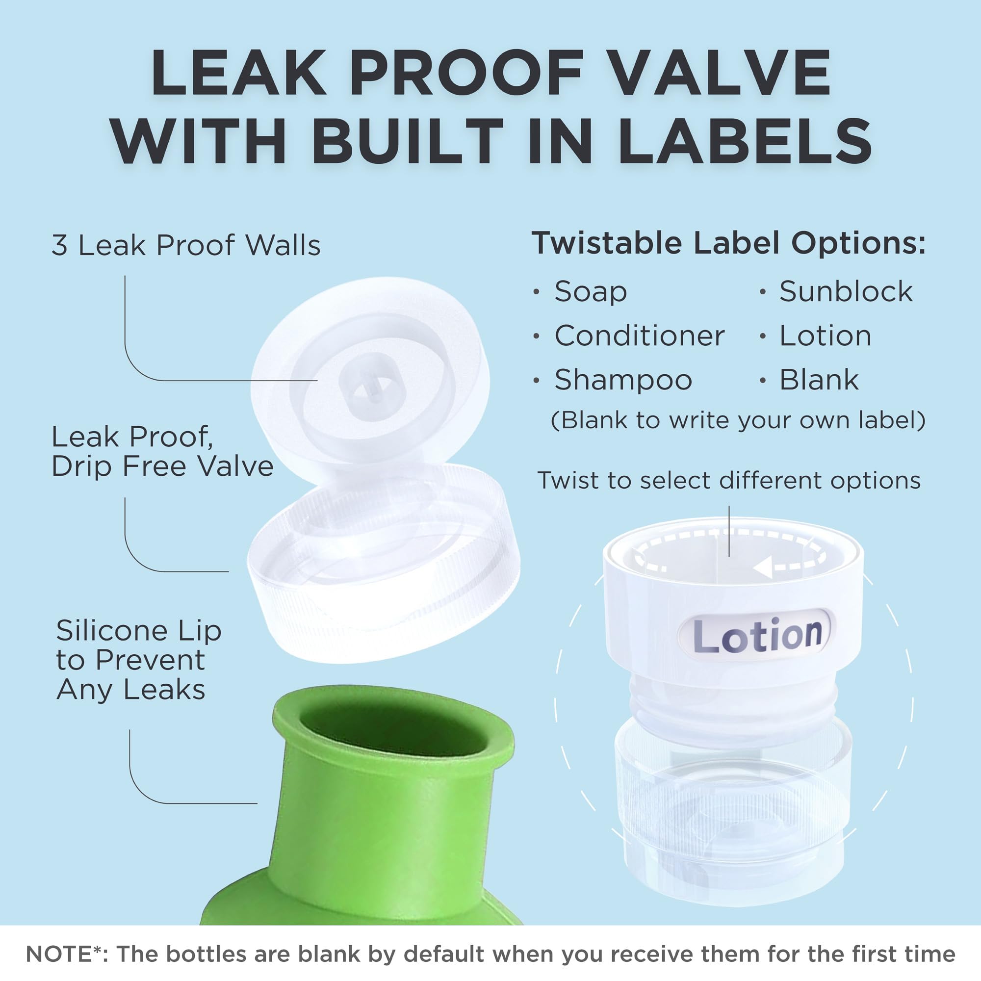 Dot&Dot étiquettes incluses pour identifier les liquides.
