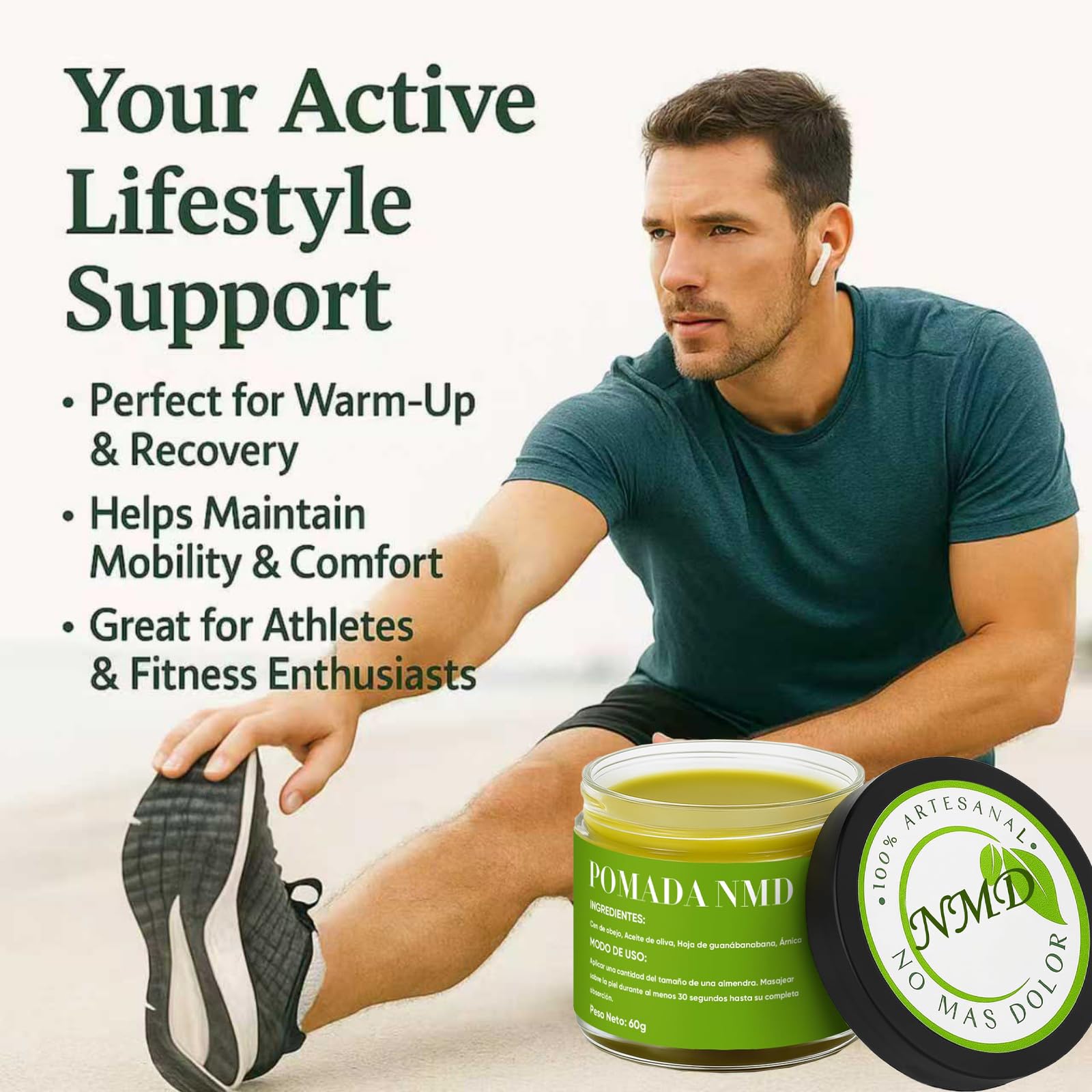 Dotkara NMD active-lifestyle use suggests mobility support during workouts.