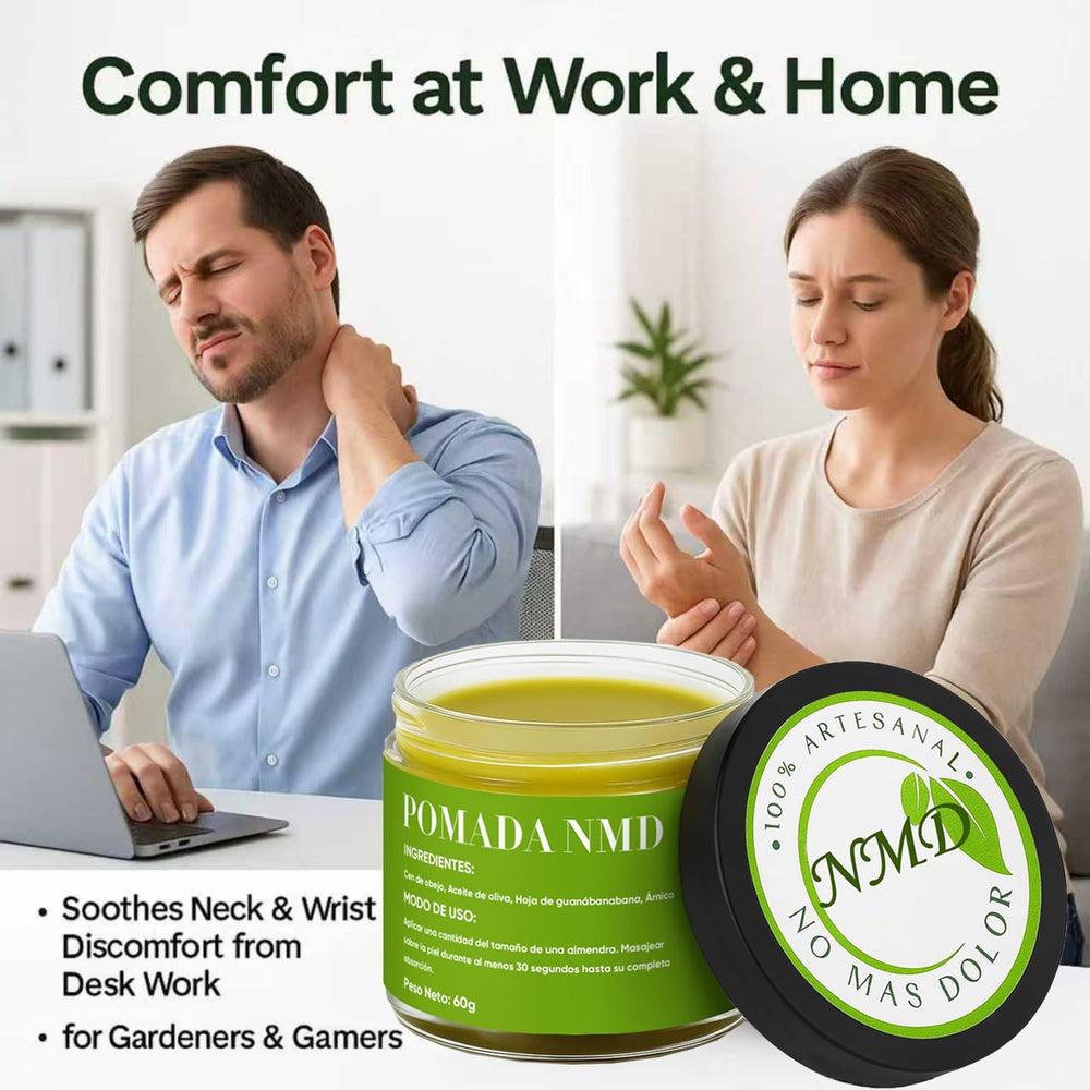 Dotkara NMD mobility use targets knees, neck, and shoulders for daily comfort.