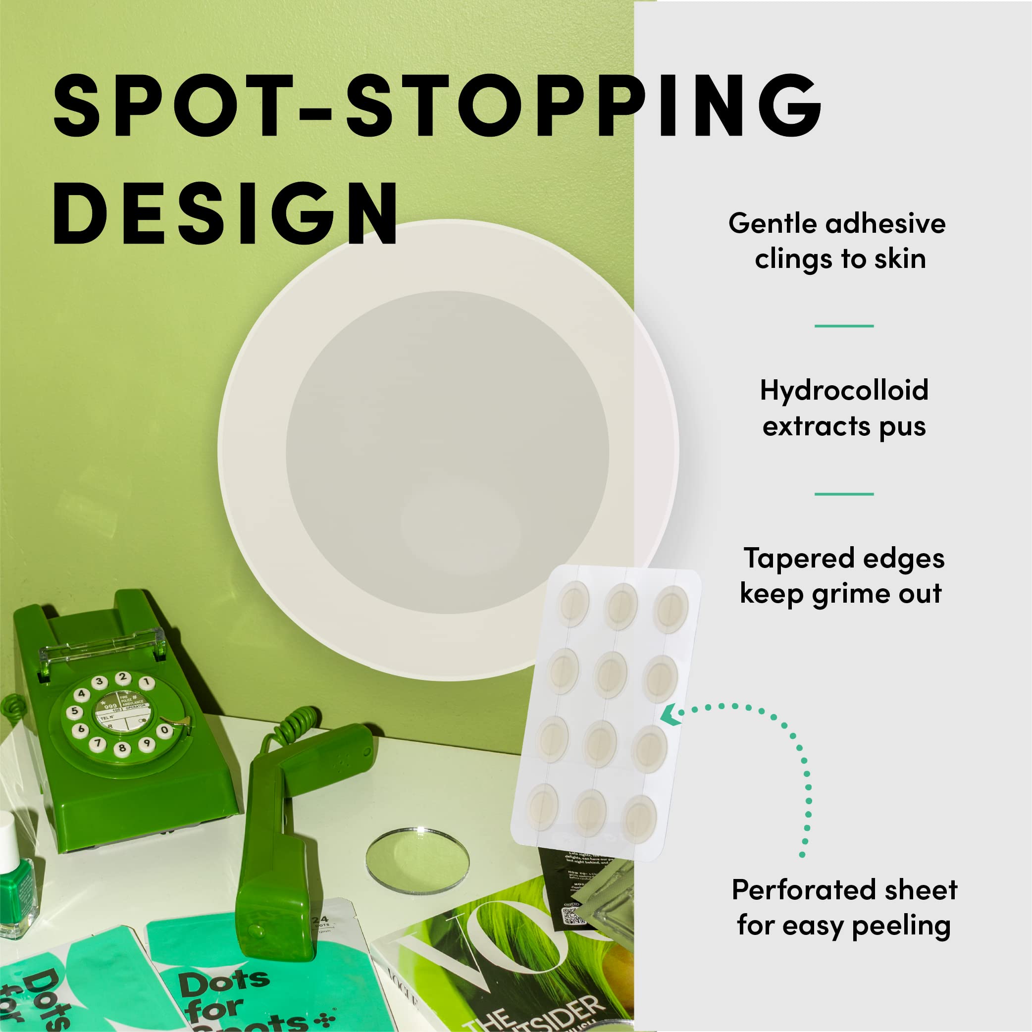 Dots for Spots centre du patch devient blanc opaque