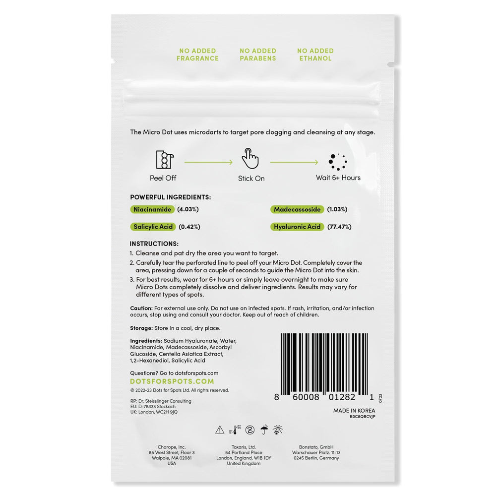 Dots for Spots pack de 9 patchs pratique pour votre routine soins.