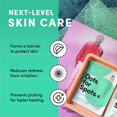 Dots for Spots – pansement translucide sur peau, se fond parfaitement au teint.