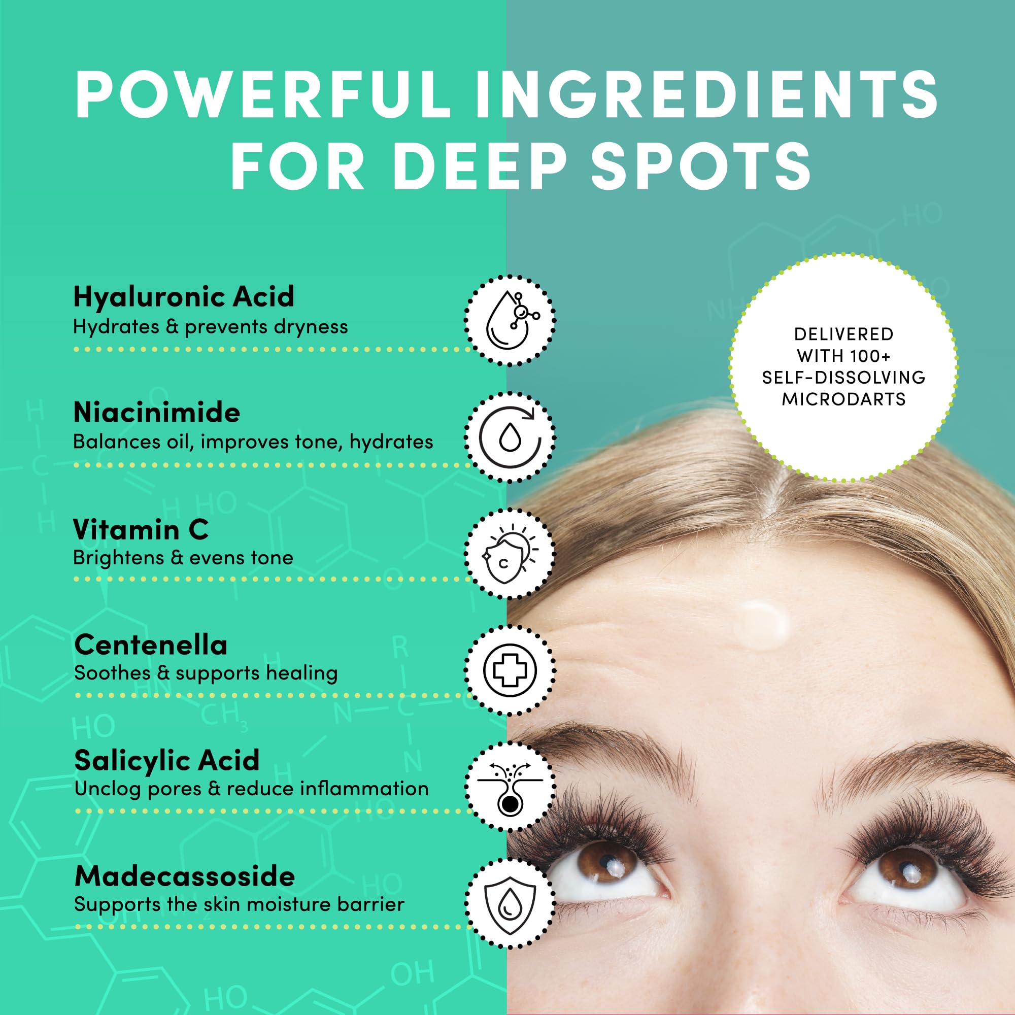 Dots for Spots patchs-acide-hyaluronique hydratent la peau en profondeur lors de l’application.