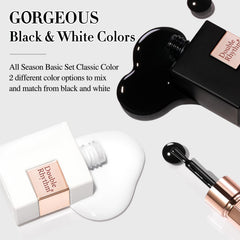 Aperçu étape par étape de l’application base et vernis gel Double Rhythm.