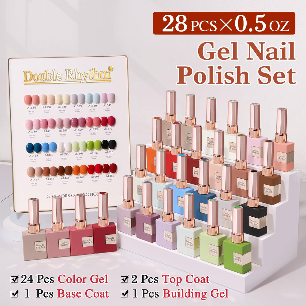 Double Rhythm – base et top gel inclus pour une manucure durable.