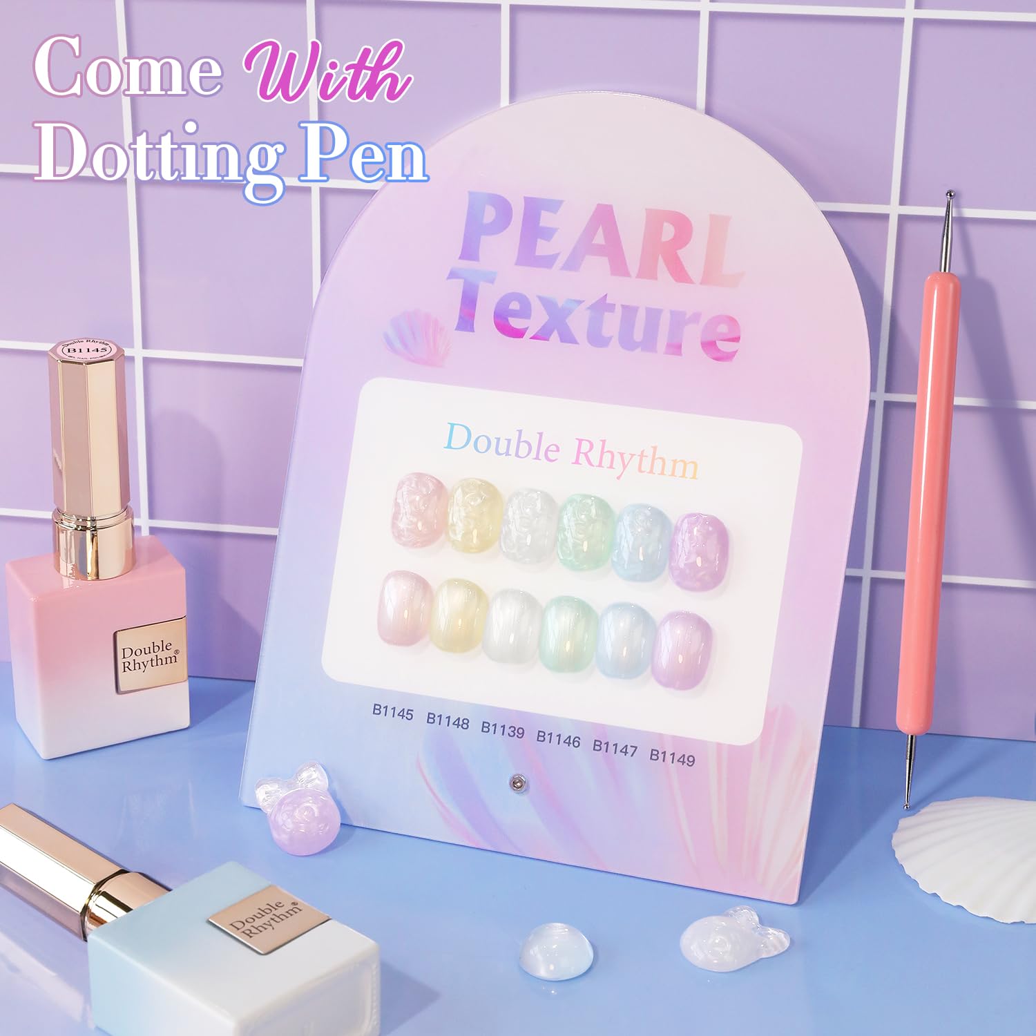 Double Rhythm boîte ensemble vernis gel 6 pièces prête à l’emploi