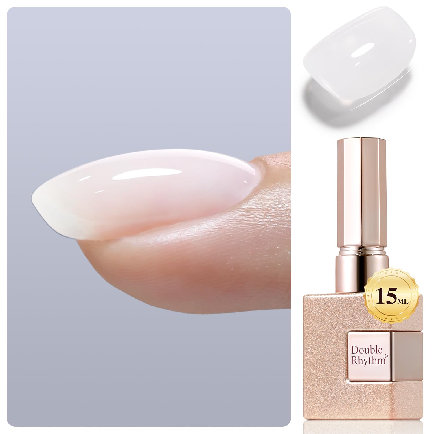 Double Rhythm Bouteille gel blanc lait pour brillance durable