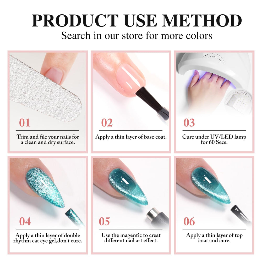 Coffret vernis Cat Eye Double Rhythm, emballage élégant et cadeau idéal.