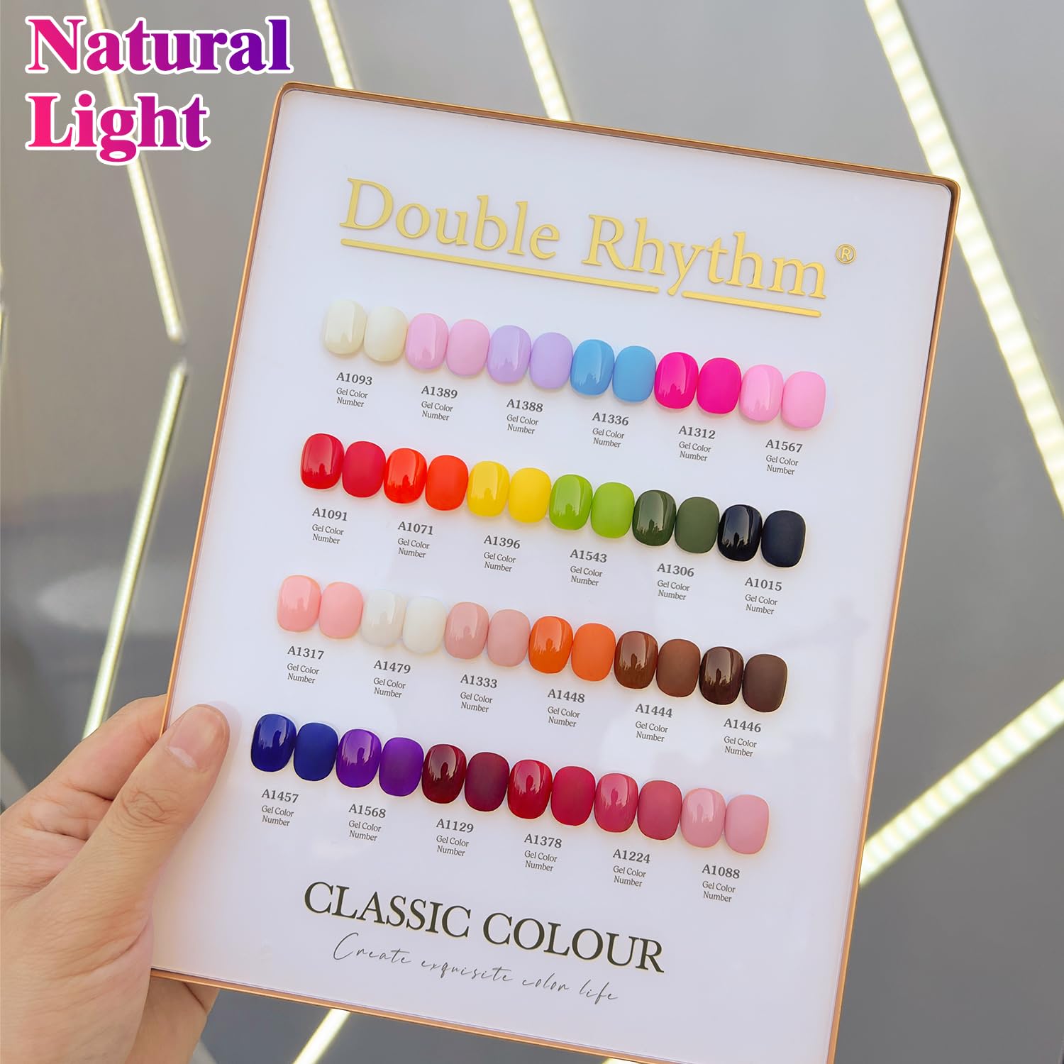 Échantillons de couleurs rouge et rose Double Rhythm pour inspiration.