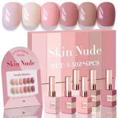 Double Rhythm vernis gel ensemble 6 x 15ml, couleurs assorties pour vernis salon maison.