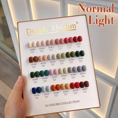 Double Rhythm gel top coat clair, finition durable et éclat longue durée.
