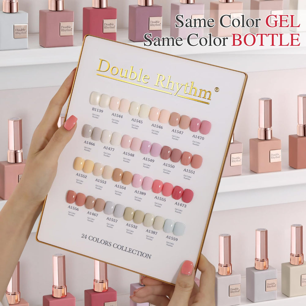 Double Rhythm: 2 top coats clairs, base et gel de construction pour une finition complète