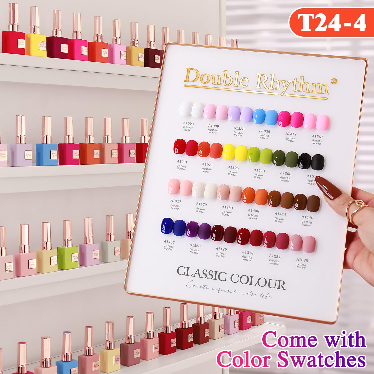 Top gel transparent Double Rhythm, fini brillant et durable.