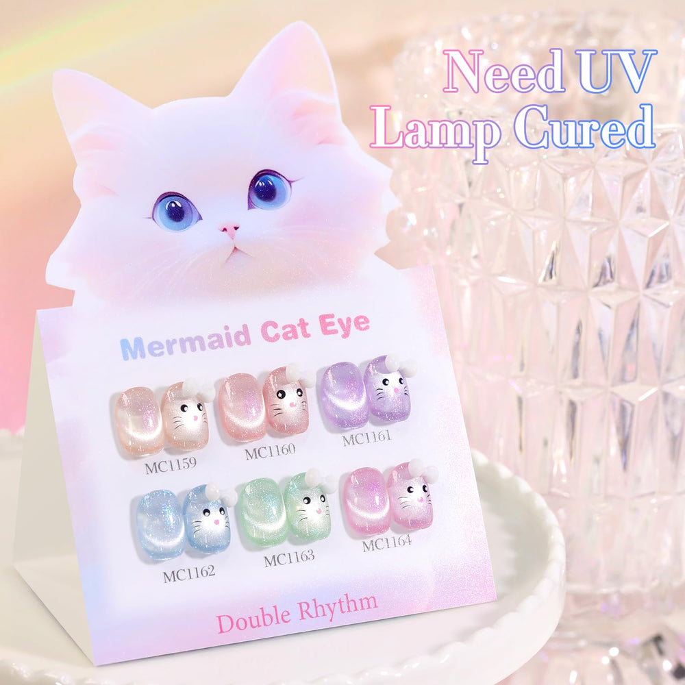 Double Rhythm Nude Pink Cat Eye – vernis nude rose avec effet magnétique
