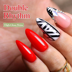 Echantillon Double Rhythm montre la teinte rouge idéale pour un look rapide